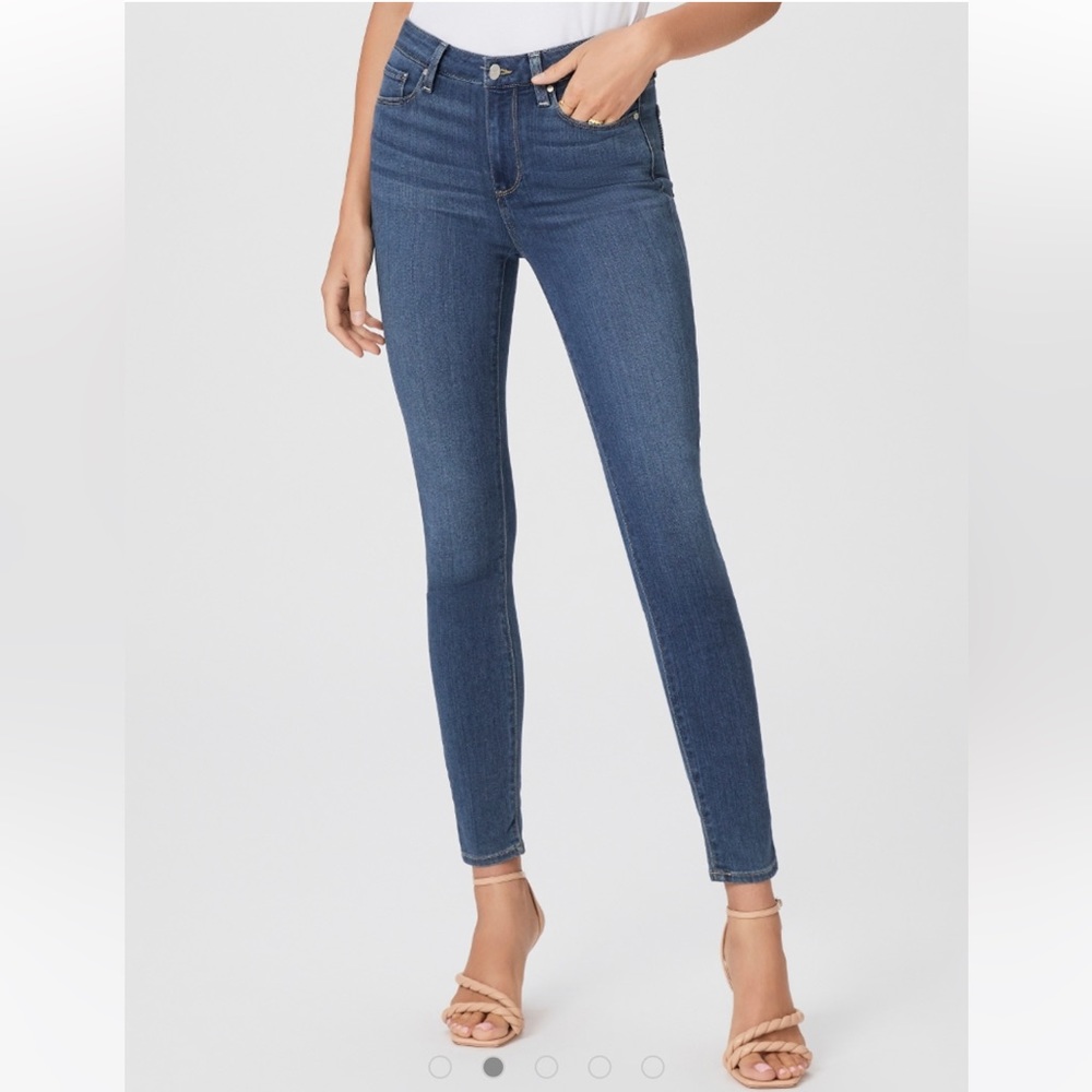 PAIGE Hoxton Ankle Skinny Jean - 26 - medium blue